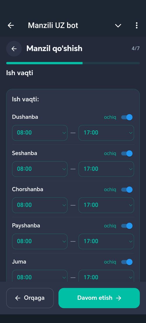 4/7 — Ish vaqti