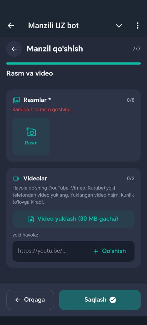 7/7 — Rasm va video